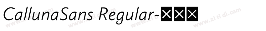 CallunaSans Regular字体转换